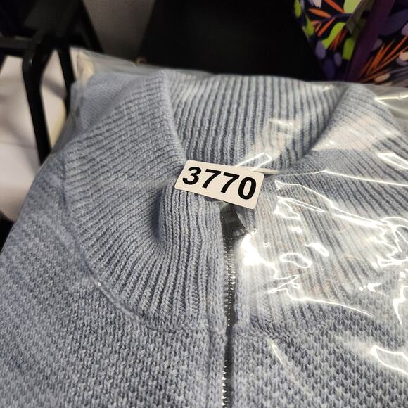 NWT Flag & Anthem Mens Quarter Zip Size Small Blue Sweater - Picture 12 of 12